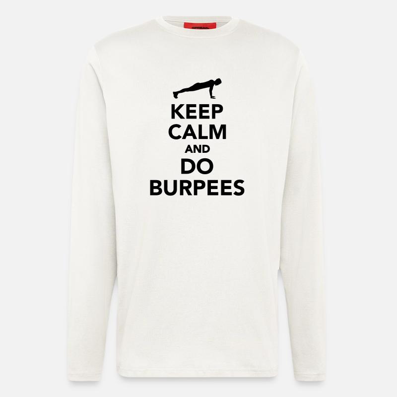 Keep calm and do Burpees - Longsleeve - made by SPREAD  - OFF WHITE