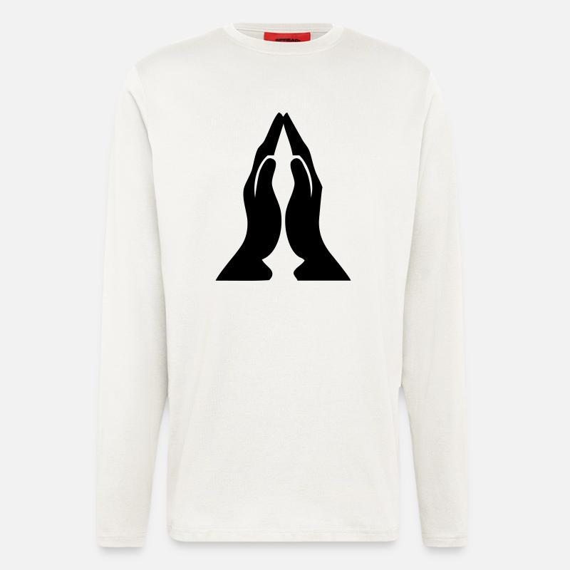 praying_hands_01 - Longsleeve - made by SPREAD  - OFF WHITE