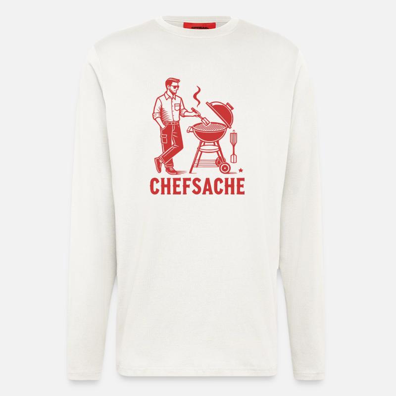 Chefsache Grillen - Langarmshirt - made by SPREAD  - OFF WHITE