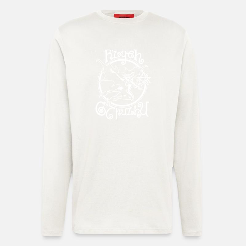 Schwarzer Cthulhu - Langarmshirt - made by SPREAD  - OFF WHITE