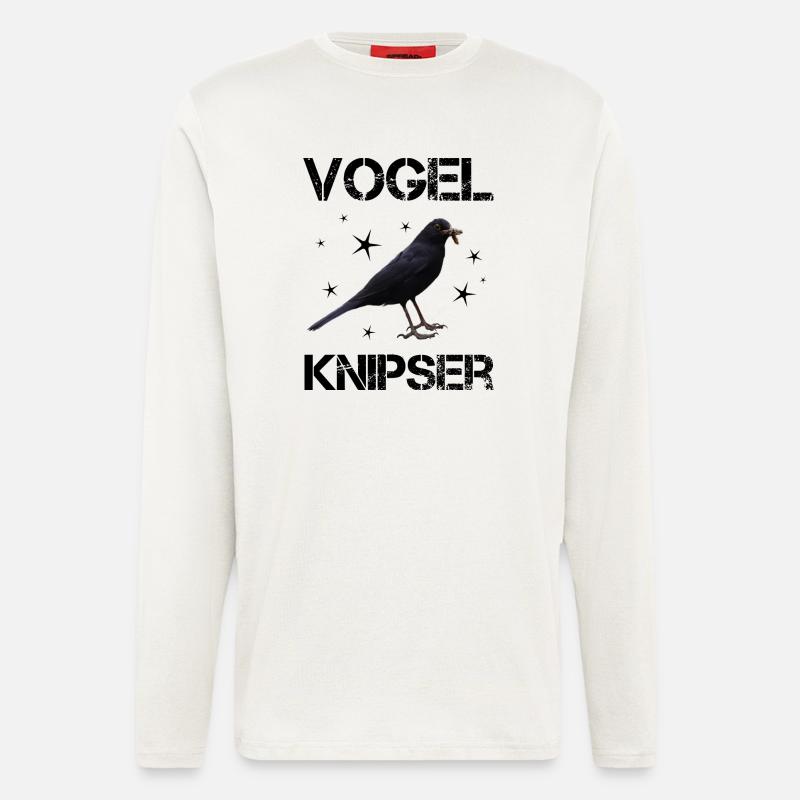 Vogelknipser Hobbyfotograf - Langarmshirt - made by SPREAD  - OFF WHITE