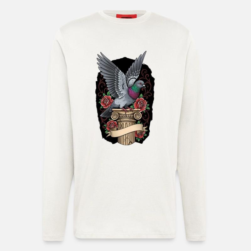 Taubenzüchter Geschenk Taubenflüsterer Süß - Langarmshirt - made by SPREAD  - OFF WHITE