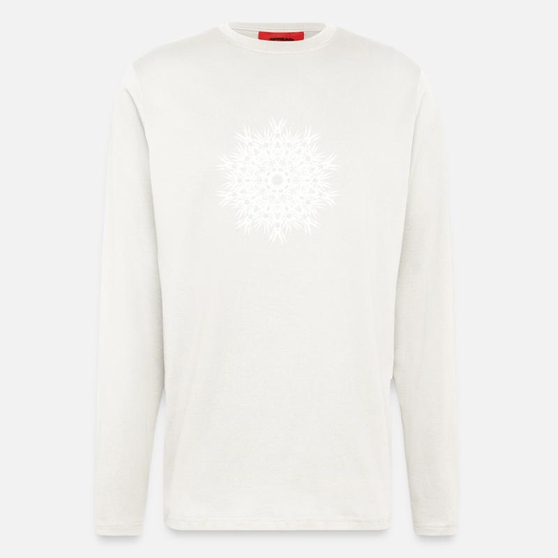 Geometric lines mandala shape - Longsleeve - made by SPREAD - OFF WHITE
