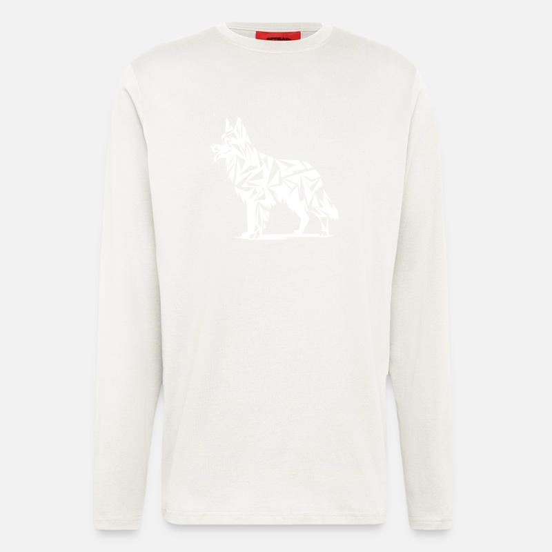Schäferhund Geometrische Formen - Langarmshirt - made by SPREAD - OFF WHITE