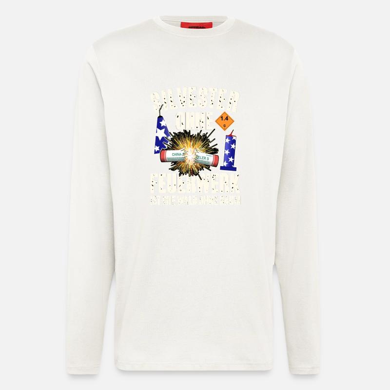 Pyro an Silvester - Langarmshirt - made by SPREAD  - OFF WHITE