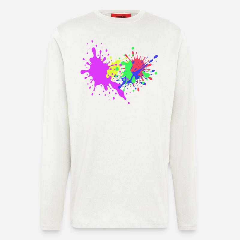 Cadeau de fête extravagant - Manches longues bio décontracté fabriqué en UE - OFF WHITE