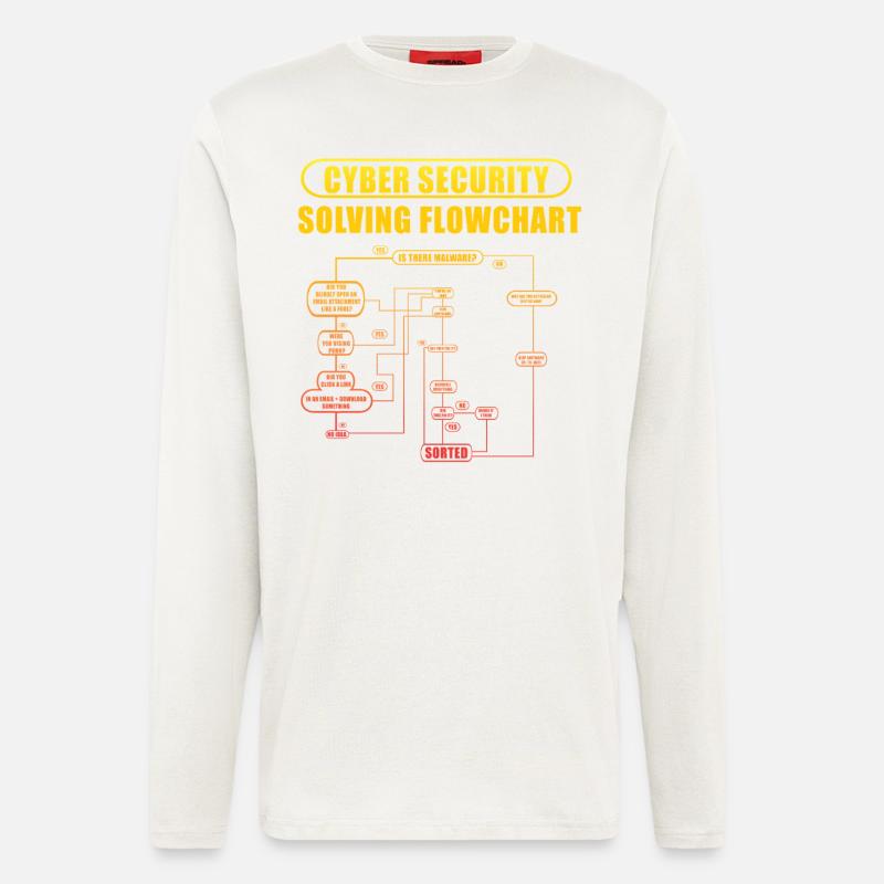 Cyber Security Solving Flowchart - Longsleeve - made by SPREAD  - OFF WHITE