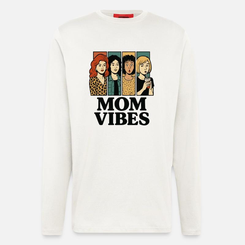 Mama Vibes – Retro Comic Style - Longsleeve - made by SPREAD  - OFF WHITE