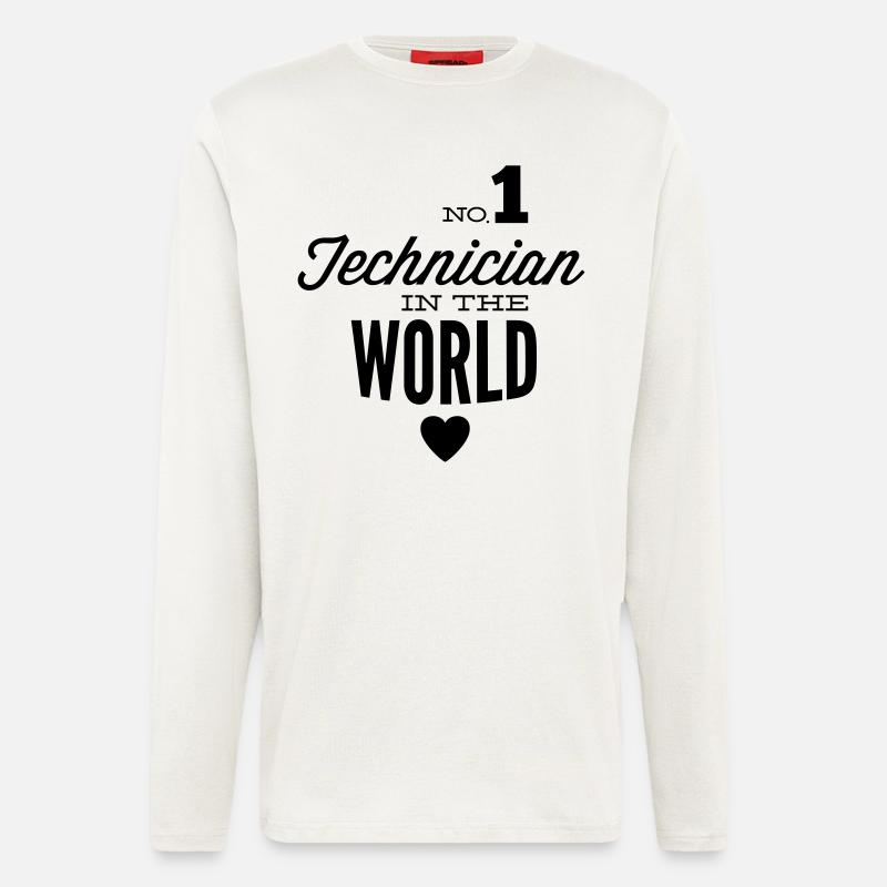 Bester Techniker der Welt - Langarmshirt - made by SPREAD  - OFF WHITE