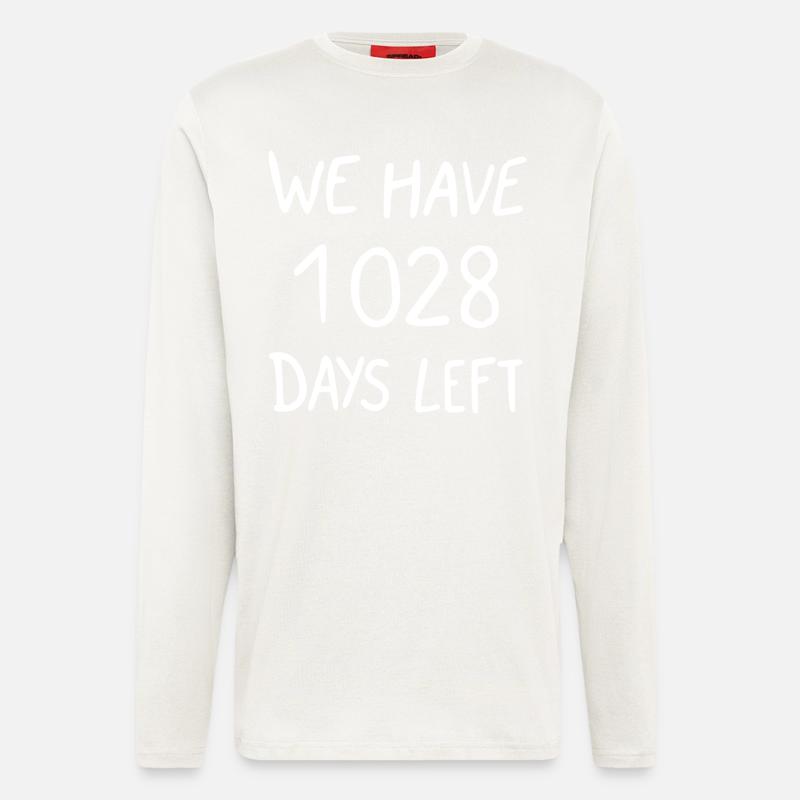 we have 1028 days left - Manches longues bio décontracté fabriqué en UE - OFF WHITE