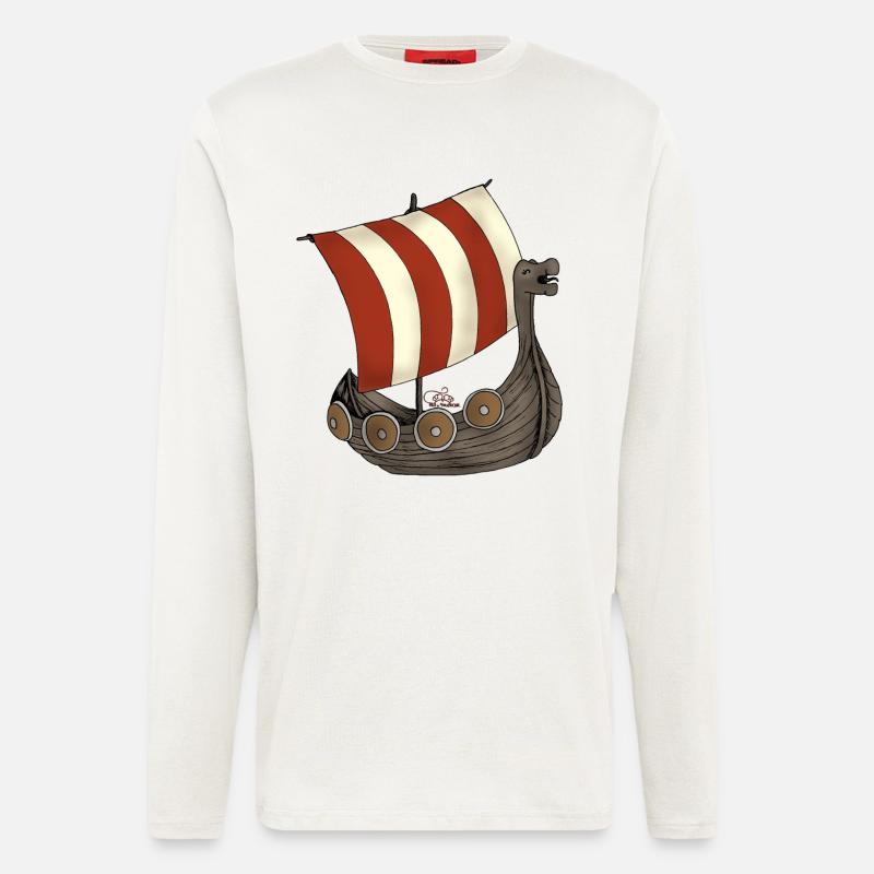 Eriks Winkingerschiff - Langarmshirt - made by SPREAD  - OFF WHITE