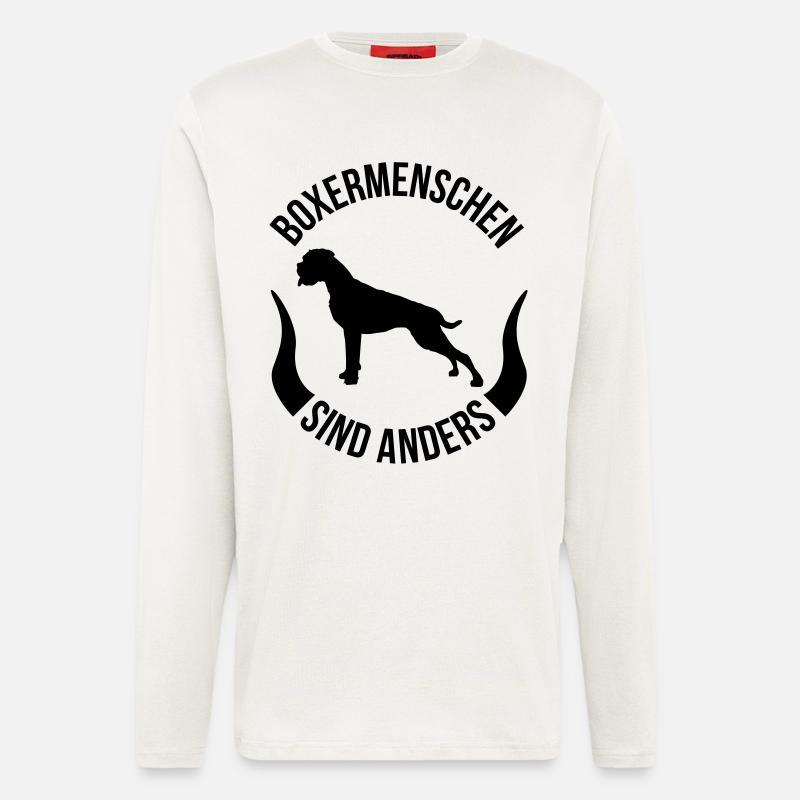 Boxer gens sont différents - Manches longues bio décontracté fabriqué en UE - OFF WHITE