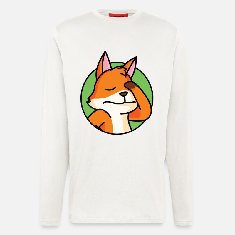 Facepalm Fox - Longsleeve - made by SPREAD  - OFF WHITE