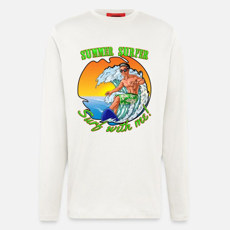 summer surfer - Longsleeve - made by SPREAD  - OFF WHITE