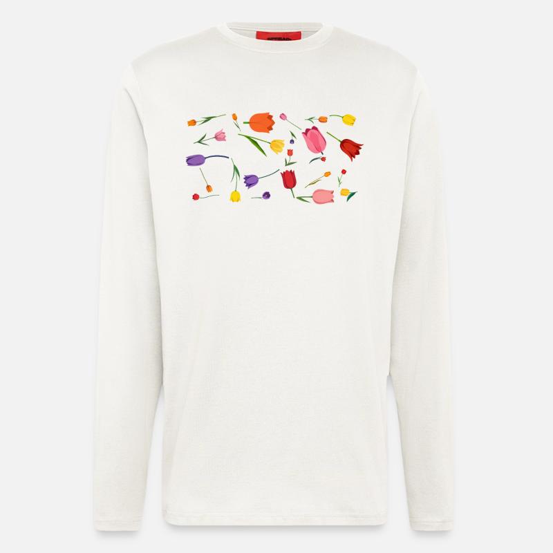 Blumen - Langarmshirt - made by SPREAD  - OFF WHITE