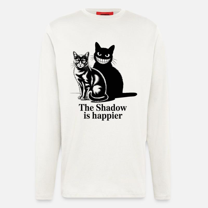 Shadow Cats Silhouette Duo - Langarmshirt - made by SPREAD  - OFF WHITE