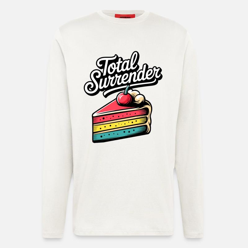 Total Surrender Kuchen Pop Art - Langarmshirt - made by SPREAD  - OFF WHITE