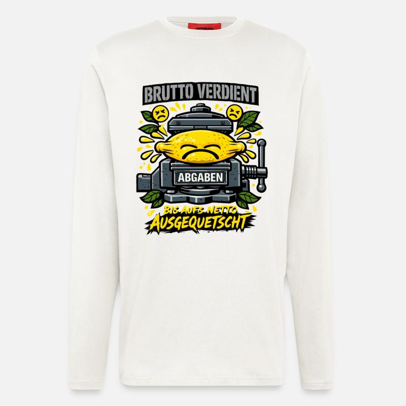 Bis aufs Netto ausgequetscht - Langarmshirt - made by SPREAD  - OFF WHITE