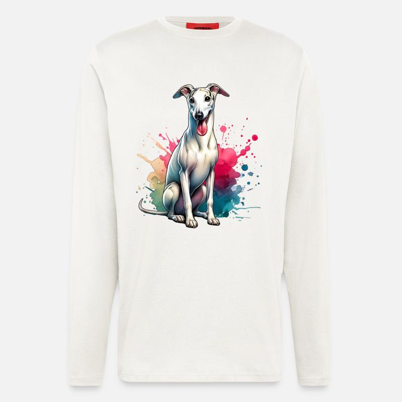 Windhund Geschenk - Langarmshirt - made by SPREAD  - OFF WHITE