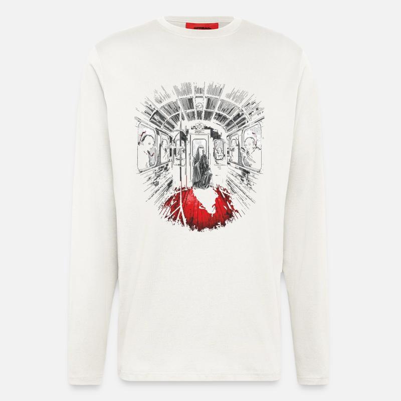 Midnight passenger – Ghost train - Langarmshirt - made by SPREAD  - OFF WHITE