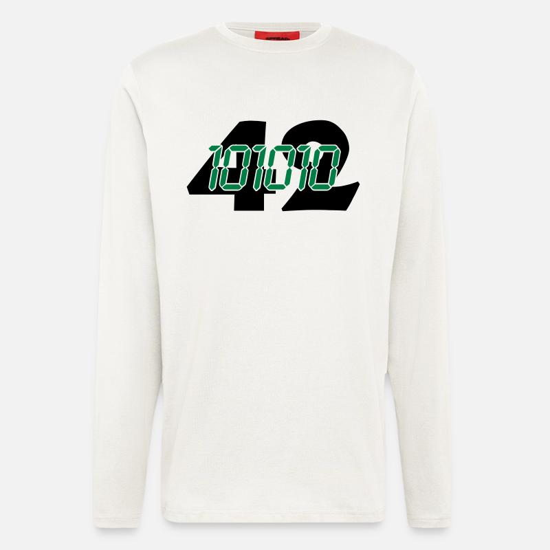 101010 (2c) - Langarmshirt - made by SPREAD  - OFF WHITE