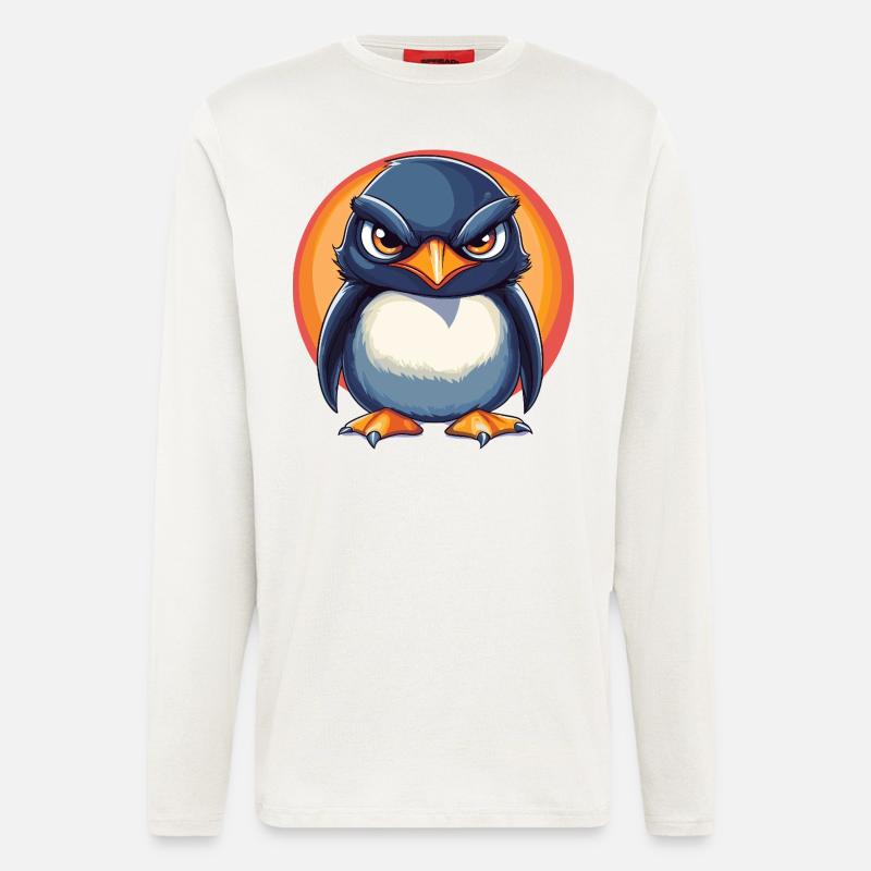 Grumpy Penguin - Longsleeve - made by SPREAD  - OFF WHITE