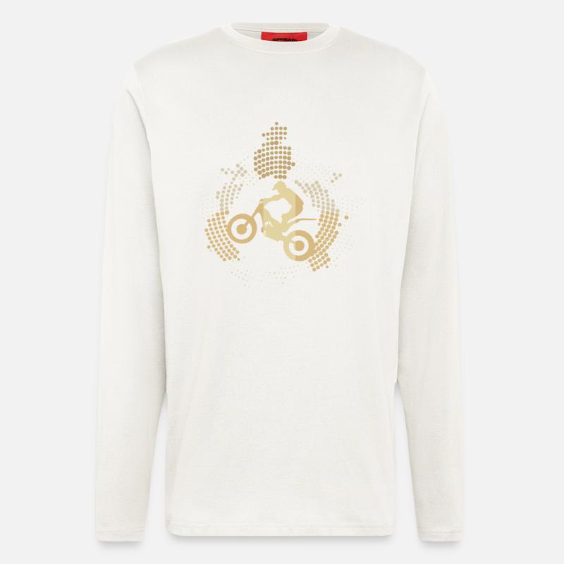 Trial Motorrad - Langarmshirt - made by SPREAD  - OFF WHITE