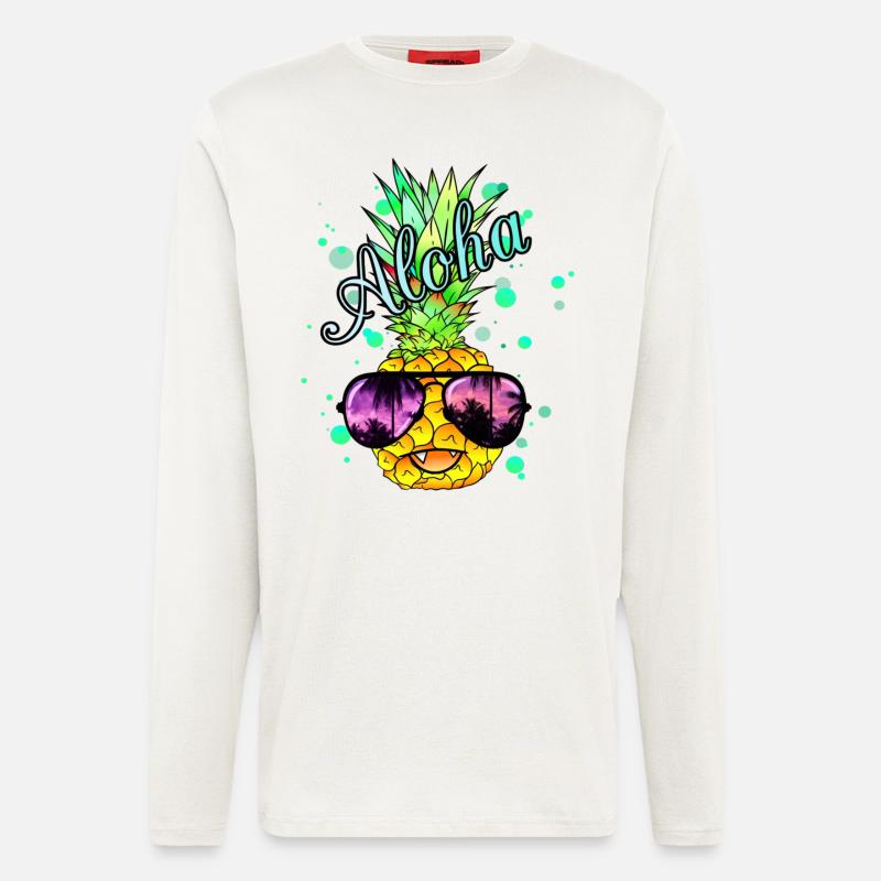 Vampire pineapple with cool sunglasses - Longsleeve - made by SPREAD  - OFF WHITE