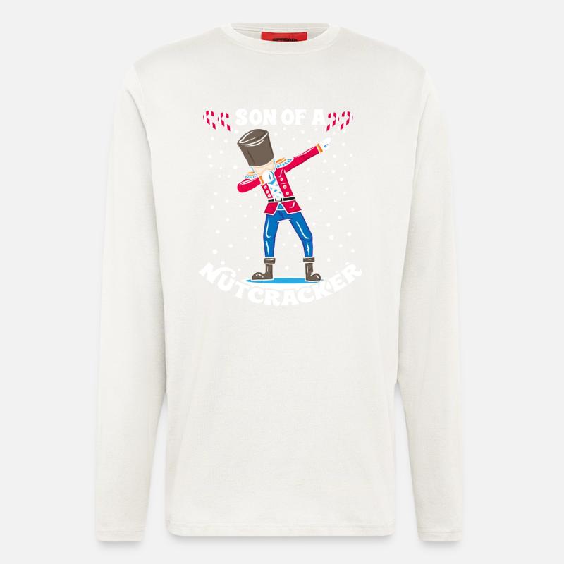 Dabbing Nussknacker Weihnachten Geschenk Dab - Langarmshirt - made by SPREAD - OFF WHITE