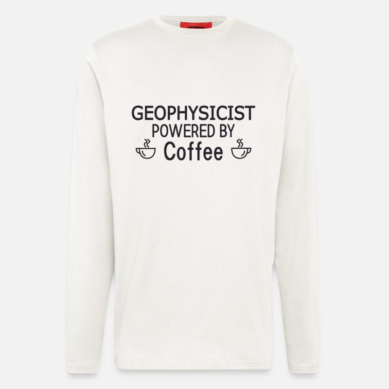 Geophysicist Powered By Coffee Geophysics - Longsleeve - made by SPREAD  - OFF WHITE