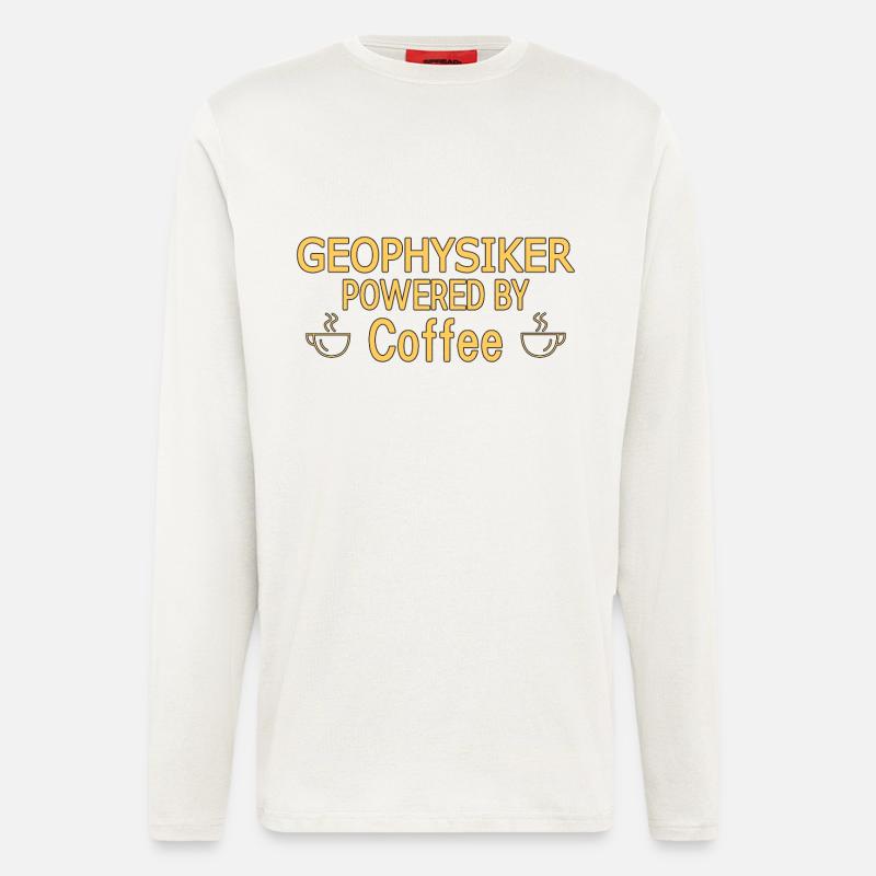 Geophysicist Powered By Coffee Geophysics - Longsleeve - made by SPREAD  - OFF WHITE