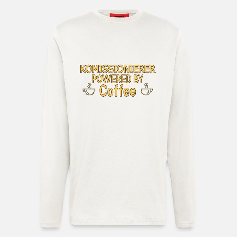 Komissionierer Powered By Coffee - Langarmshirt - made by SPREAD  - OFF WHITE
