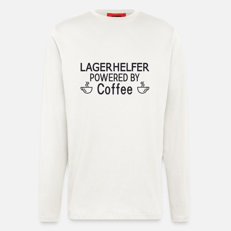 Warehouse Helper Powered By Coffee - Longsleeve - made by SPREAD  - OFF WHITE