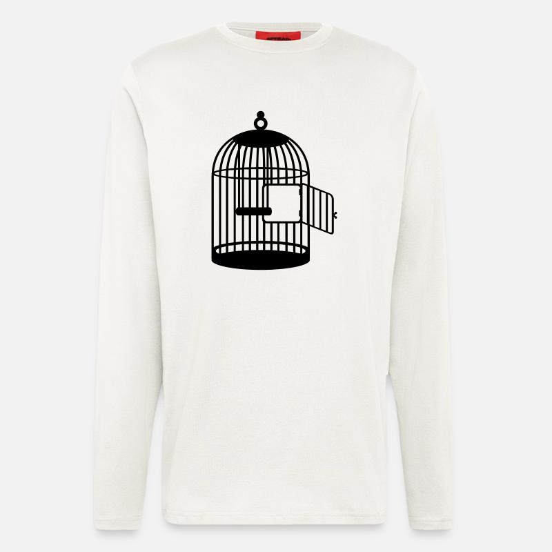 Leerer Käfig / empty cage (1c) - Longsleeve - made by SPREAD  - OFF WHITE