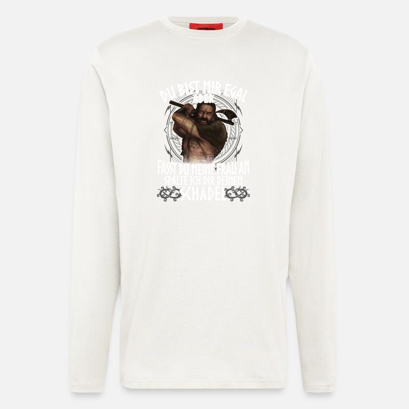 Wikinger - Schädel - Langarmshirt - made by SPREAD  - OFF WHITE