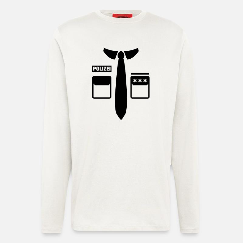 polizei_uniform_f1 - Langarmshirt - made by SPREAD  - OFF WHITE