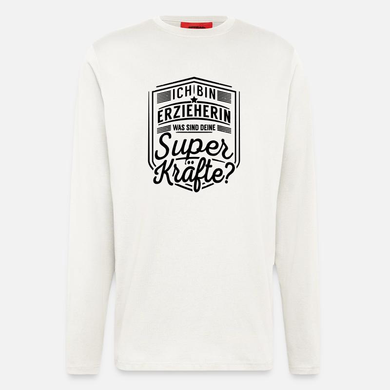 Erzieherin - Superkräfte - Langarmshirt - made by SPREAD  - OFF WHITE