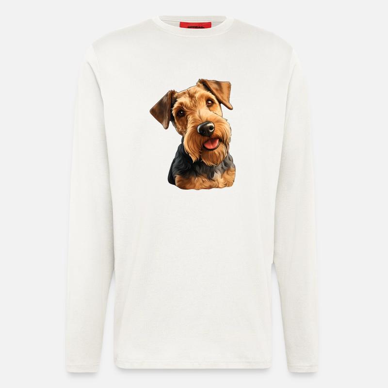 Welsh Terrier - Langarmshirt - made by SPREAD  - OFF WHITE