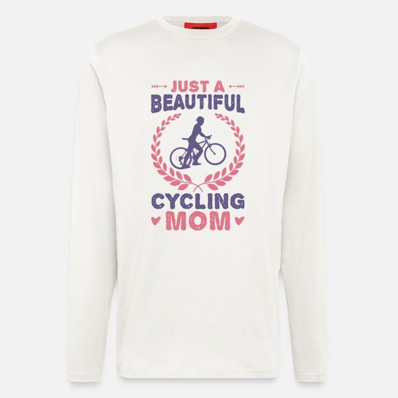 Radfahrer Mama - Langarmshirt - made by SPREAD  - OFF WHITE