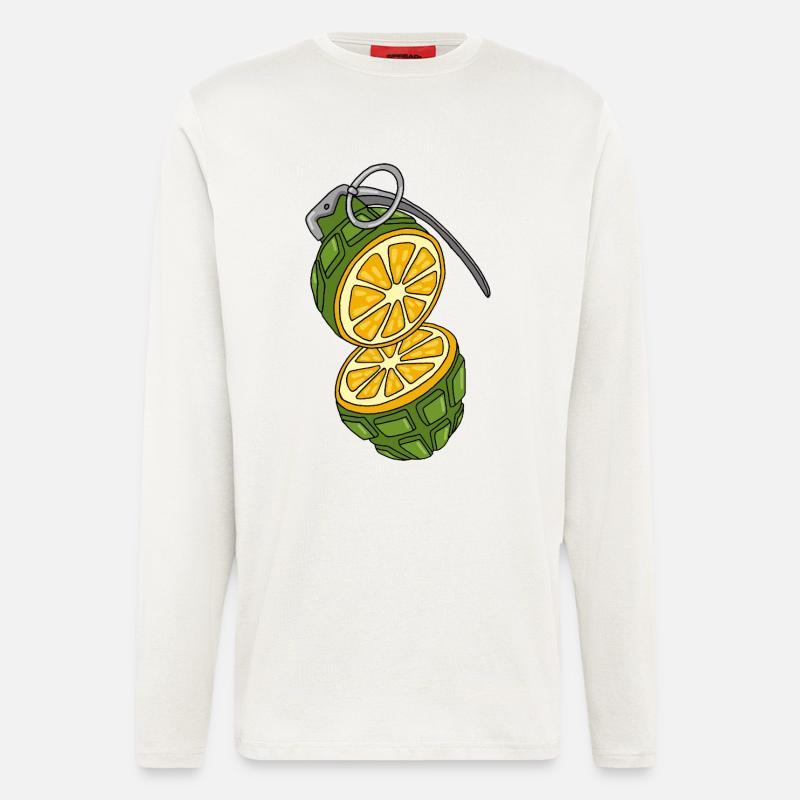 Tarnung einer Orange - Langarmshirt - made by SPREAD  - OFF WHITE
