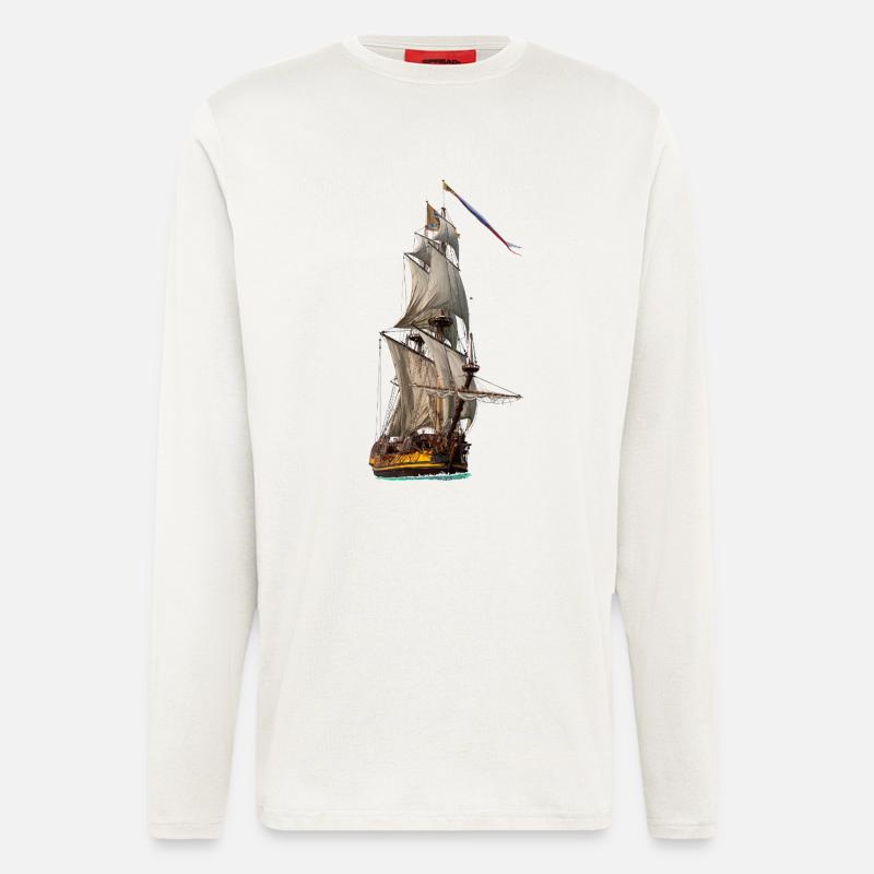 Segelschiff - Langarmshirt - made by SPREAD  - OFF WHITE