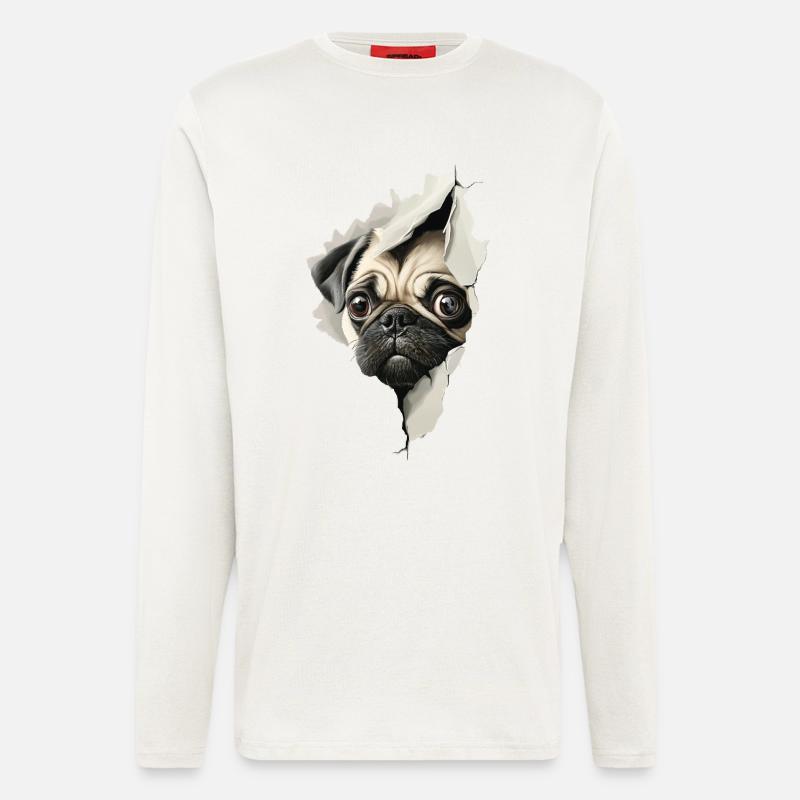 Mops - Langarmshirt - made by SPREAD  - OFF WHITE