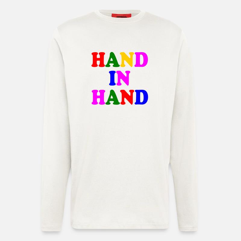Hand in hand - Langarmshirt - made by SPREAD  - OFF WHITE