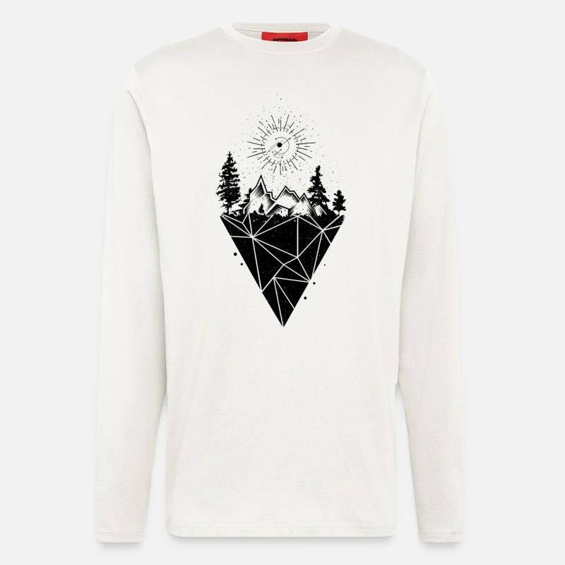 Geometric landscape - Longsleeve - made by SPREAD  - OFF WHITE