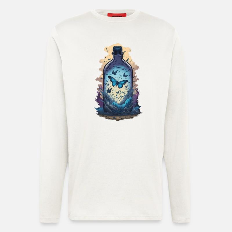 Schmetterling - Langarmshirt - made by SPREAD - OFF WHITE