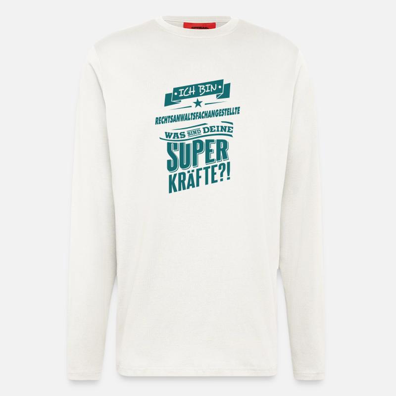Superpower Rechtsanwaltsfachangestellte - Beruf - Langarmshirt - made by SPREAD  - OFF WHITE