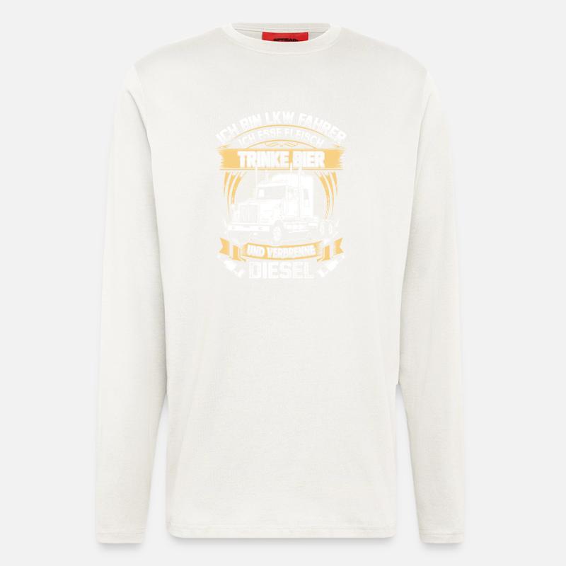 Ich bin LKW Fahrer - Langarmshirt - made by SPREAD - OFF WHITE