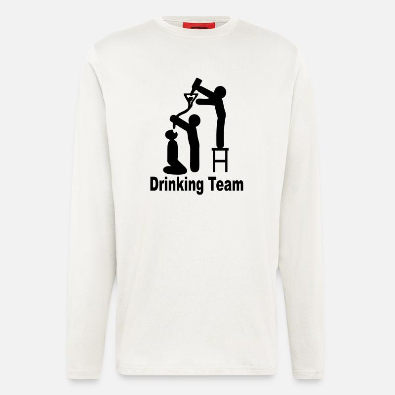 drinking team - Langarmshirt - made by SPREAD  - OFF WHITE