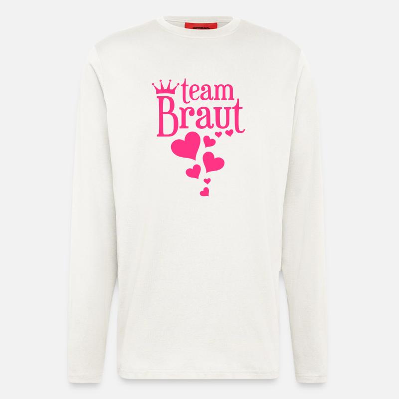 Team Braut - Junggesellinnenabschied - Langarmshirt - made by SPREAD - OFF WHITE