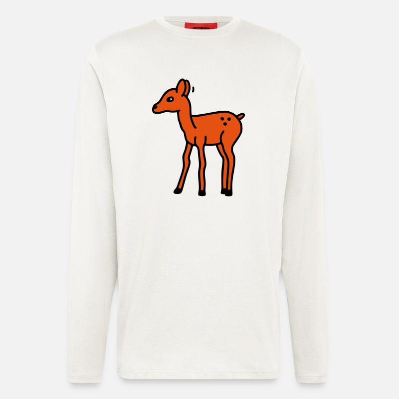 Reh scheu - V2 - Langarmshirt - made by SPREAD  - OFF WHITE